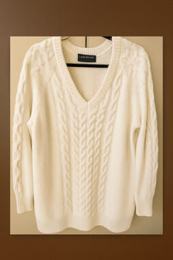 ❄️ LANE BRYANT ✨ Tunic-Length Cable Knit Sweater - Size 14/16